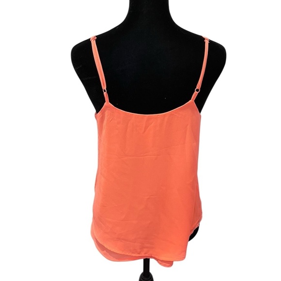 Y2K Shinestar Bright Coral Cami Tank Top Spring Neon Dinner Club Goingout 90s - Picture 2 of 9